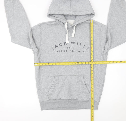 Mens UK Size S Jack Wills Grey Pullover Hoodie