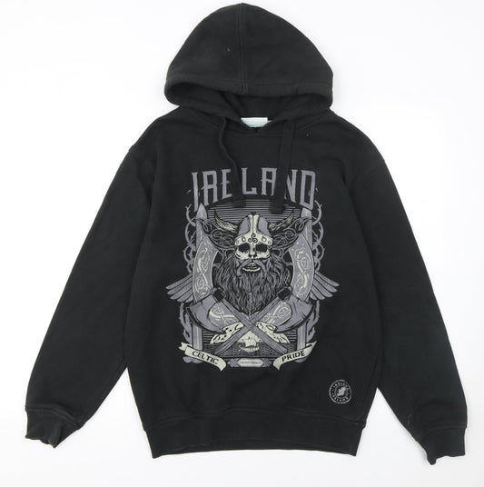 Mens UK Size S From Ireland Black Pullover Hoodie