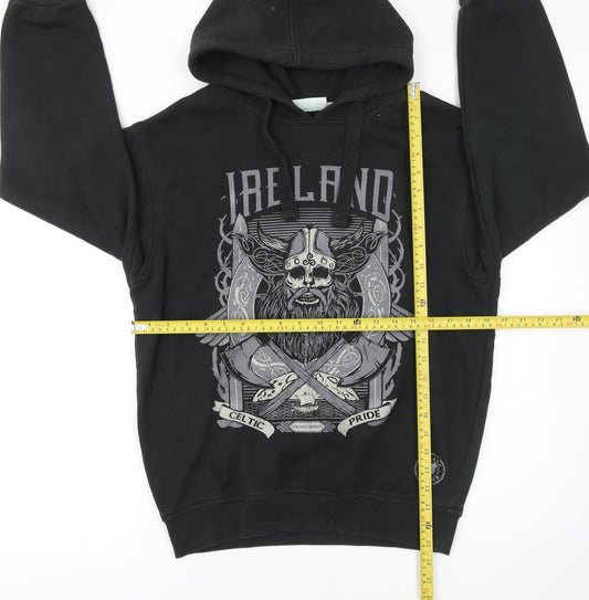 Mens UK Size S From Ireland Black Pullover Hoodie