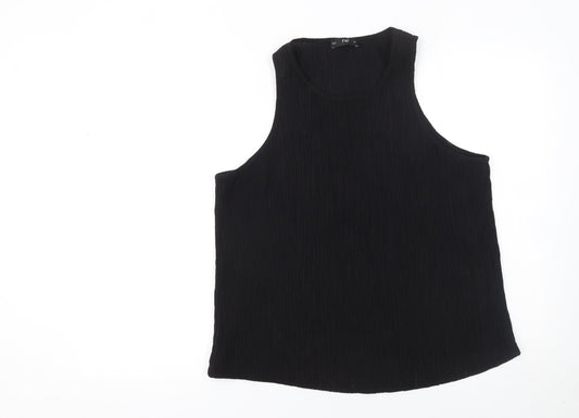 Womens UK Size 16 F&F Black Basic Tank
