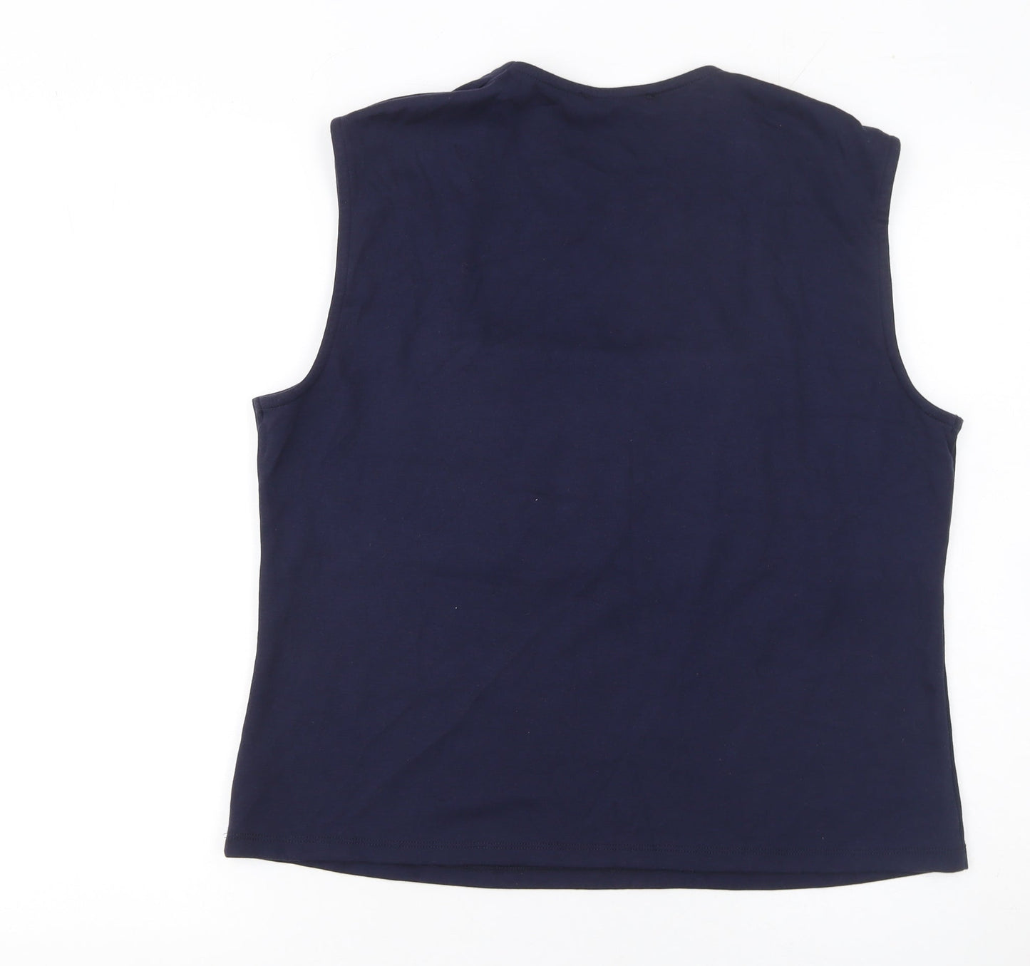 Womens UK Size XL Gallery Blue Basic Tank