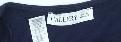 Womens UK Size XL Gallery Blue Basic Tank