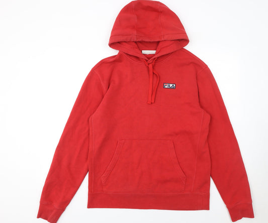 Mens UK Size M FILA Red Pullover Hoodie