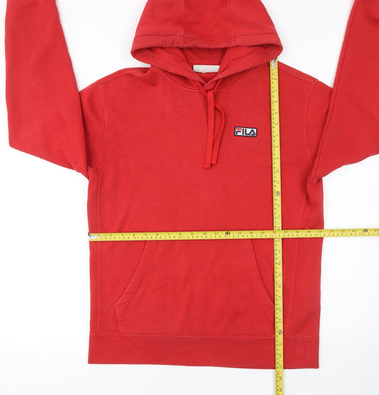 Mens UK Size M FILA Red Pullover Hoodie