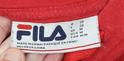 Mens UK Size M FILA Red Pullover Hoodie