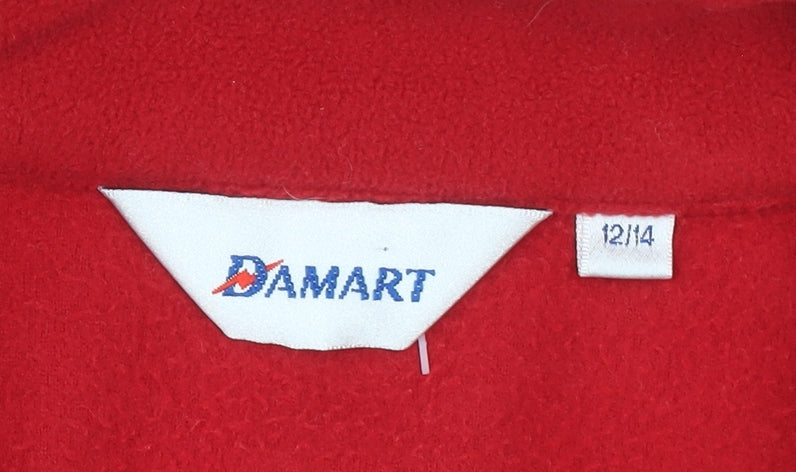 Womens UK Size 12 Damart Red Basic Jacket