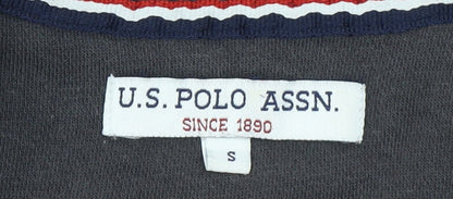 Mens UK Size S U.S. Polo Assn. Black 1/2 Zip Hoodie