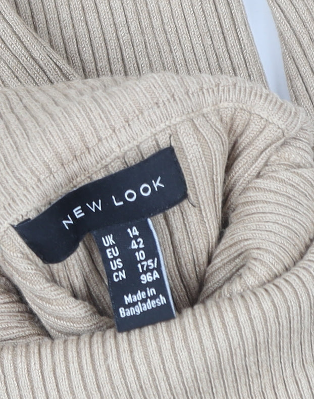 Womens UK Size 14 New Look Beige Pullover Sweatshirt