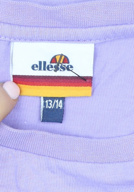 Teens UK Size 13/14 ellesse Purple Basic T-Shirt