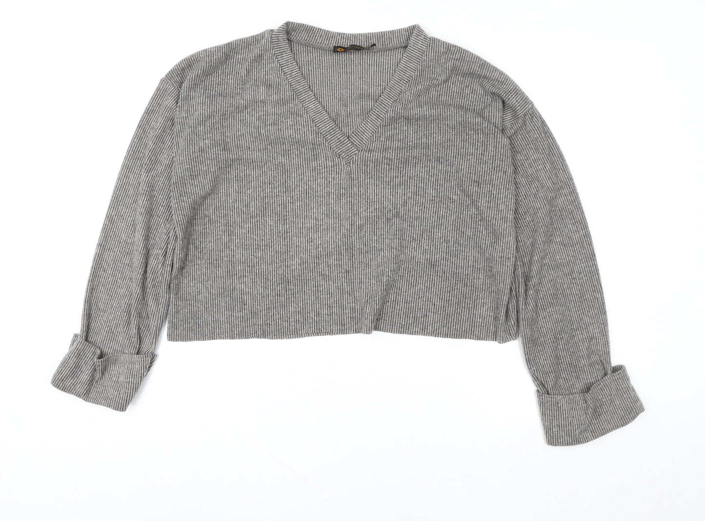 Womens UK Size 12 I SAW IT FIRST Grey Pullover Sweatshirt