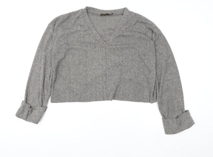 Womens UK Size 12 I SAW IT FIRST Grey Pullover Sweatshirt