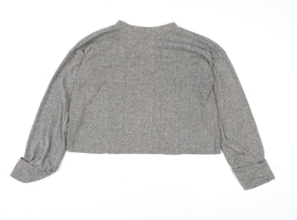 Womens UK Size 12 I SAW IT FIRST Grey Pullover Sweatshirt