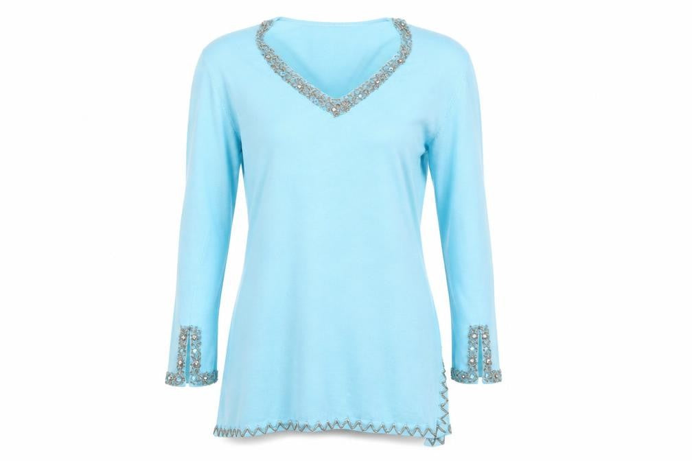 Womens UK Size M Star Blu Blue Tunic Sweatshirt