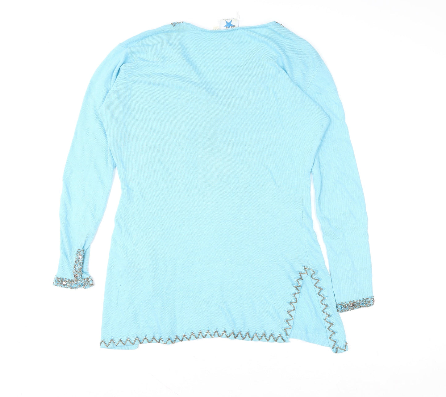 Womens UK Size M Star Blu Blue Tunic Sweatshirt