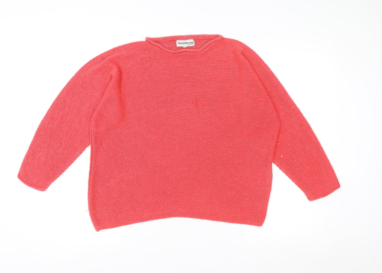Womens UK Size M/L Collezione Gaia Pink Pullover Sweatshirt