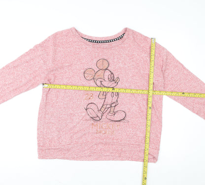 Disney Women’s Pink Mickey Mouse Long Sleeve Pyjama Top L
