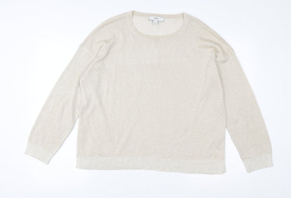 Womens UK Size L Marks and Spencer Beige Basic Blouse