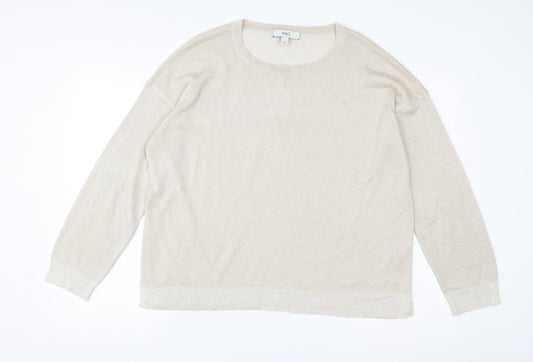 Womens UK Size L Marks and Spencer Beige Basic Blouse