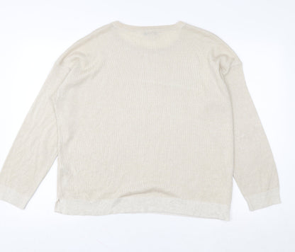 Womens UK Size L Marks and Spencer Beige Basic Blouse