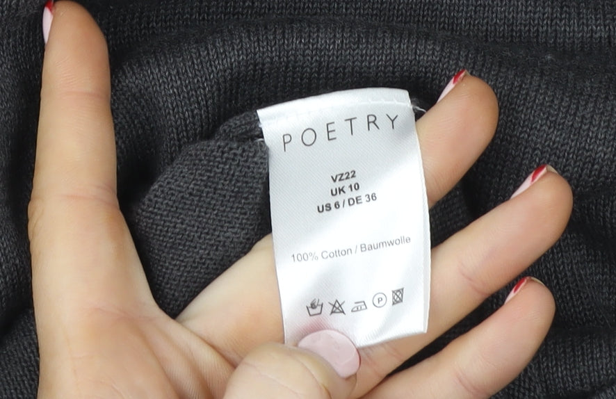 Womens UK Size 10 Poetry T-Shirt Dress