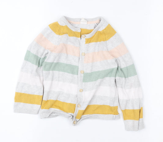 Girls UK Size 2 Years H&M Multicoloured Cardigan Jumper