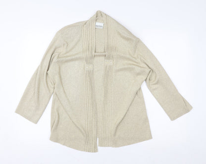 Womens UK Size 14 Eastex Beige Cardigan Jumper