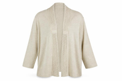 Womens UK Size 14 Eastex Beige Cardigan Jumper
