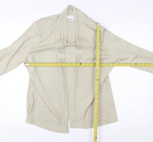 Womens UK Size 14 Eastex Beige Cardigan Jumper