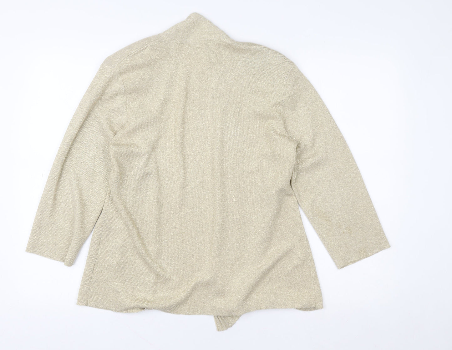 Womens UK Size 14 Eastex Beige Cardigan Jumper