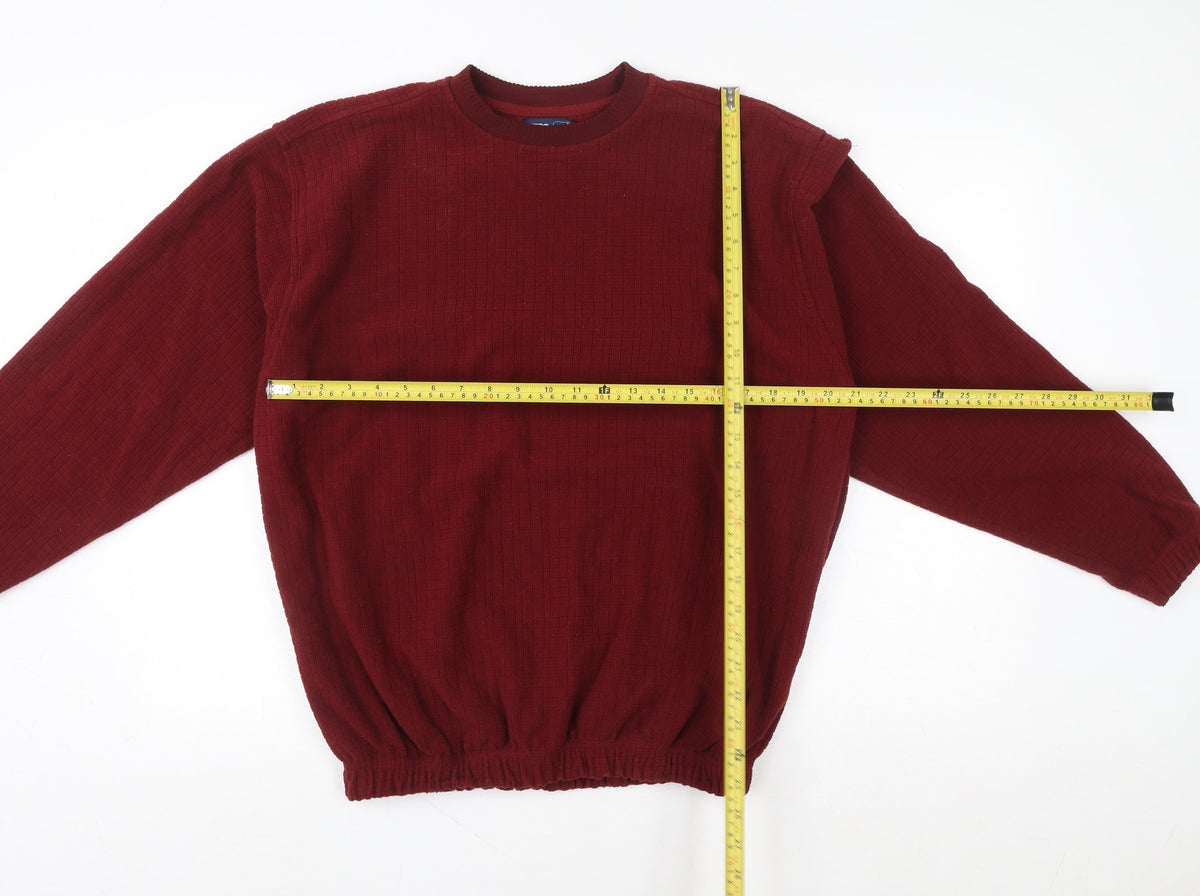 Mens UK Size M Hippo Red Pullover Sweatshirt