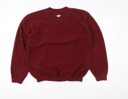Mens UK Size M Hippo Red Pullover Sweatshirt
