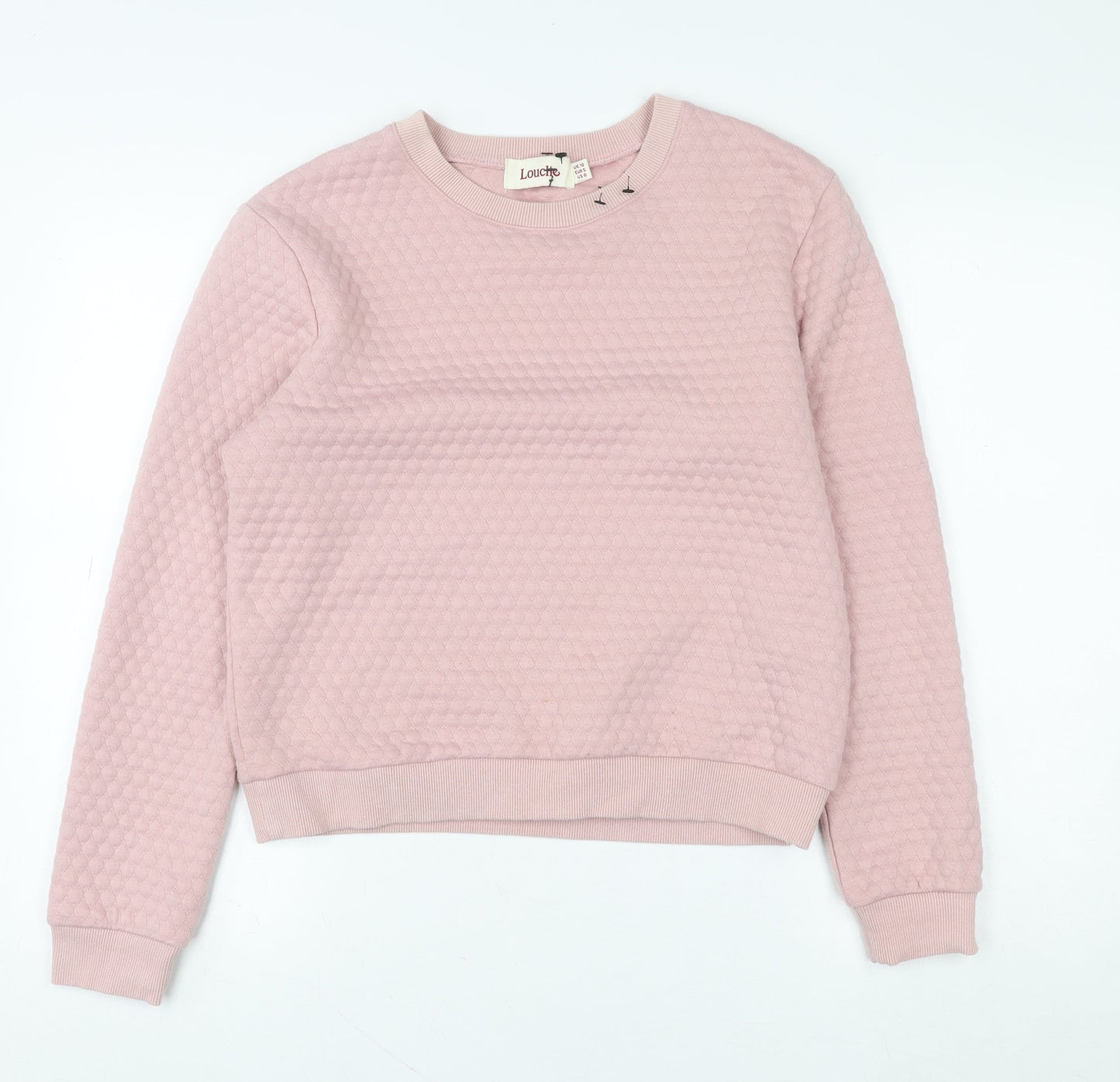 Womens UK Size 10 Louche Pink Pullover Sweatshirt