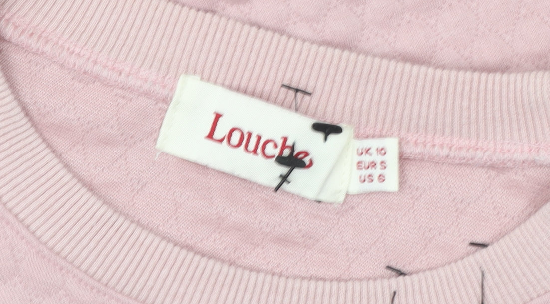Womens UK Size 10 Louche Pink Pullover Sweatshirt
