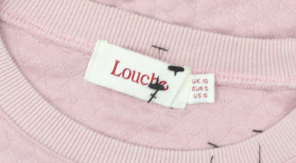 Womens UK Size 10 Louche Pink Pullover Sweatshirt