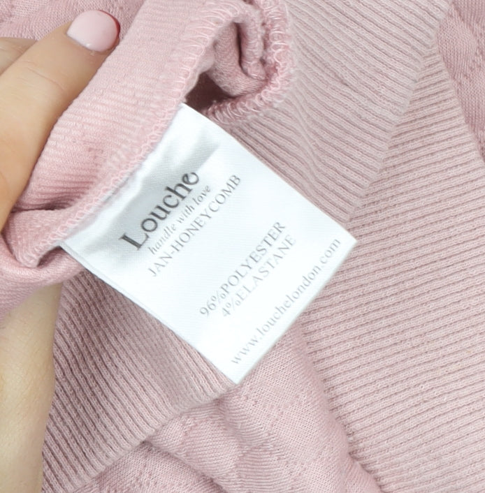 Womens UK Size 10 Louche Pink Pullover Sweatshirt
