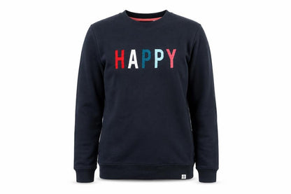 TOG24 Girls Blue 'Happy' Pullover Sweatshirt Size 8 Years Cotton Blend