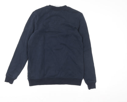 TOG24 Girls Blue 'Happy' Pullover Sweatshirt Size 8 Years Cotton Blend