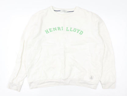 Womens UK Size M Henri Lloyd White Pullover Sweatshirt