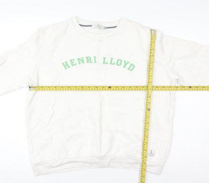 Womens UK Size M Henri Lloyd White Pullover Sweatshirt