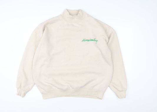 Womens UK Size S PRETTYLITTLETHING Beige Pullover Sweatshirt