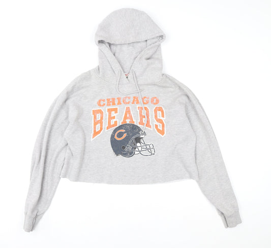 Womens UK Size M NFL Grey Pullover Hoodie
