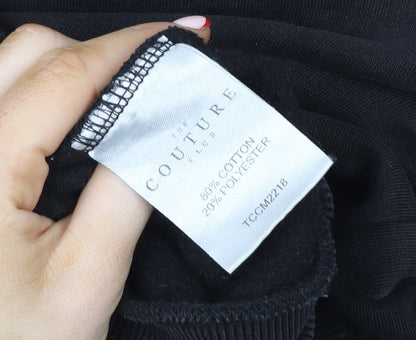 Womens UK Size M The Couture Club Black Pullover Hoodie