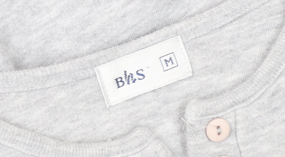 Womens UK Size M Marks and Spencer Grey Henley Sweatshirt