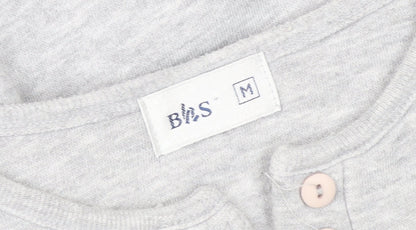 Womens UK Size M Marks and Spencer Grey Henley Sweatshirt