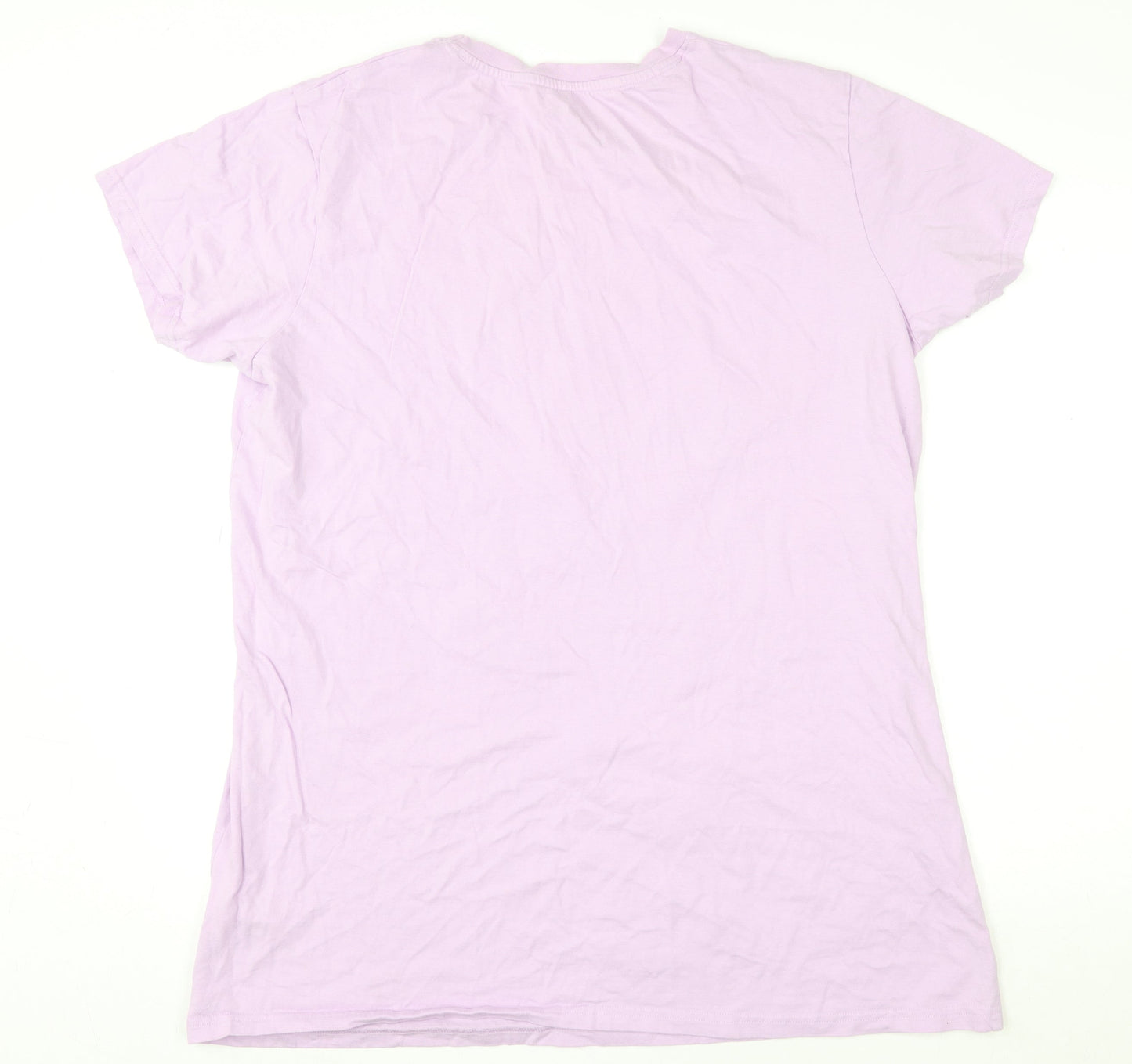 Disney Women Purple Cotton Pluto Nightshirt UK 12-14 T-Shirt Style