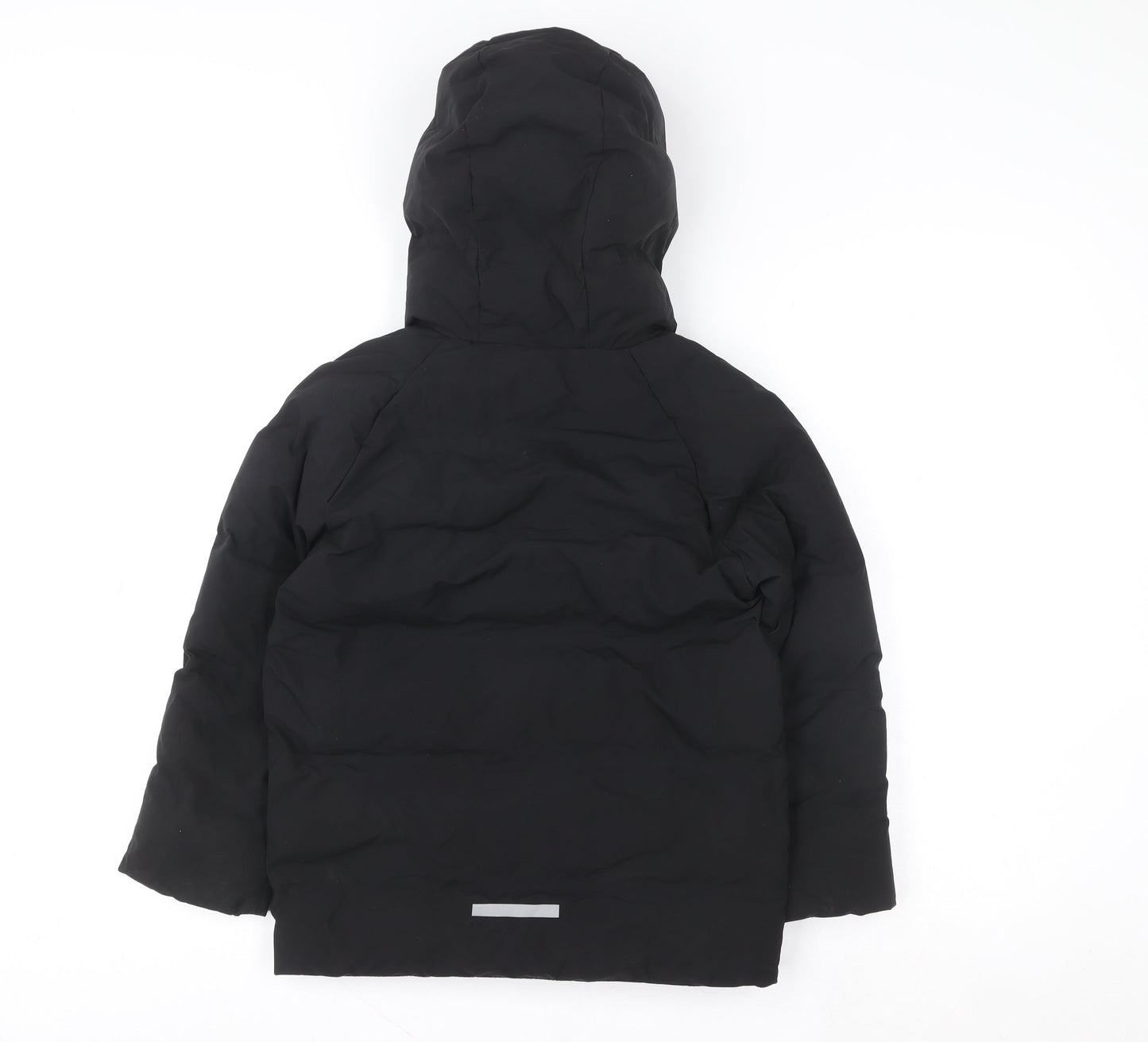 Girls UK Size 7-8 Years F&F Black Puffer Jacket