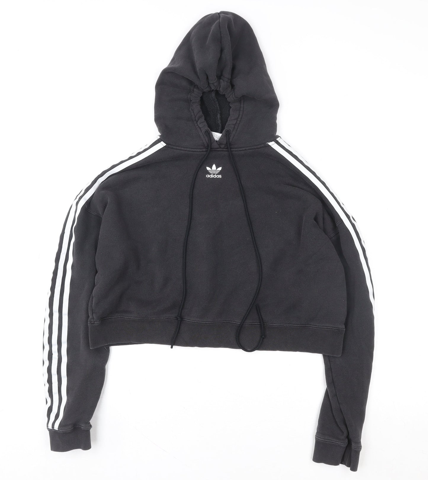 Womens UK Size 8 adidas Black Pullover Hoodie
