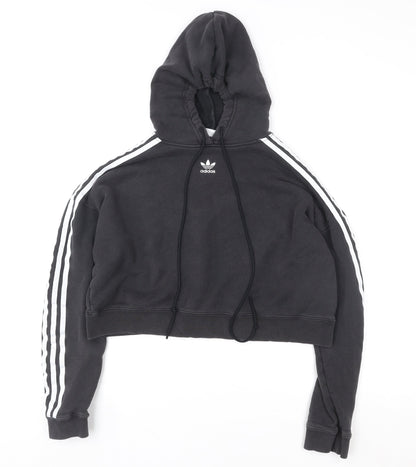 Womens UK Size 8 adidas Black Pullover Hoodie