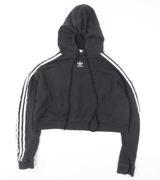 Womens UK Size 8 adidas Black Pullover Hoodie