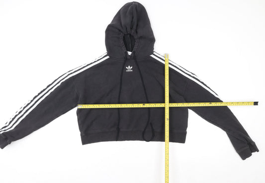 Womens UK Size 8 adidas Black Pullover Hoodie